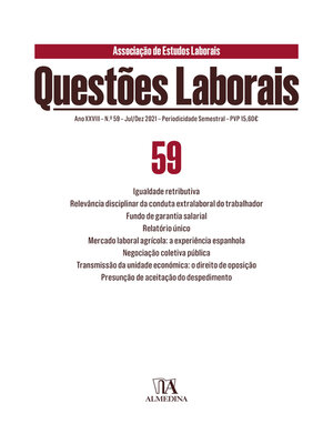 cover image of Questões Laborais n.º 59